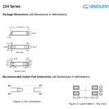 美國Oscilent晶振,224-000312-20-LF,6G光纖通道晶振